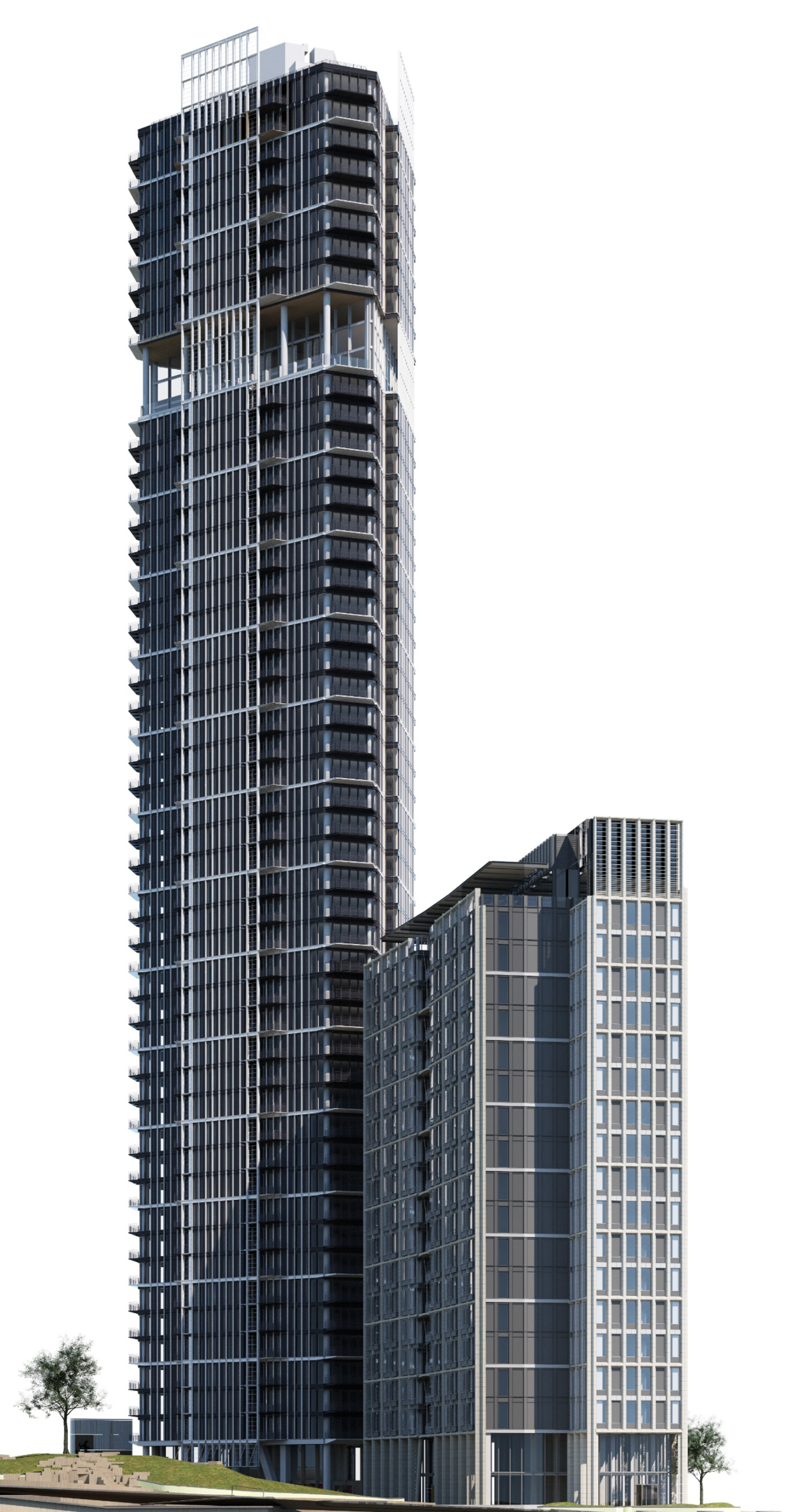 Buidling-E-(proposed) Illustrative view of building E as consented by OPDC in 2023 vs proposed. While delivering student accommodation, the design of building E remains the same.