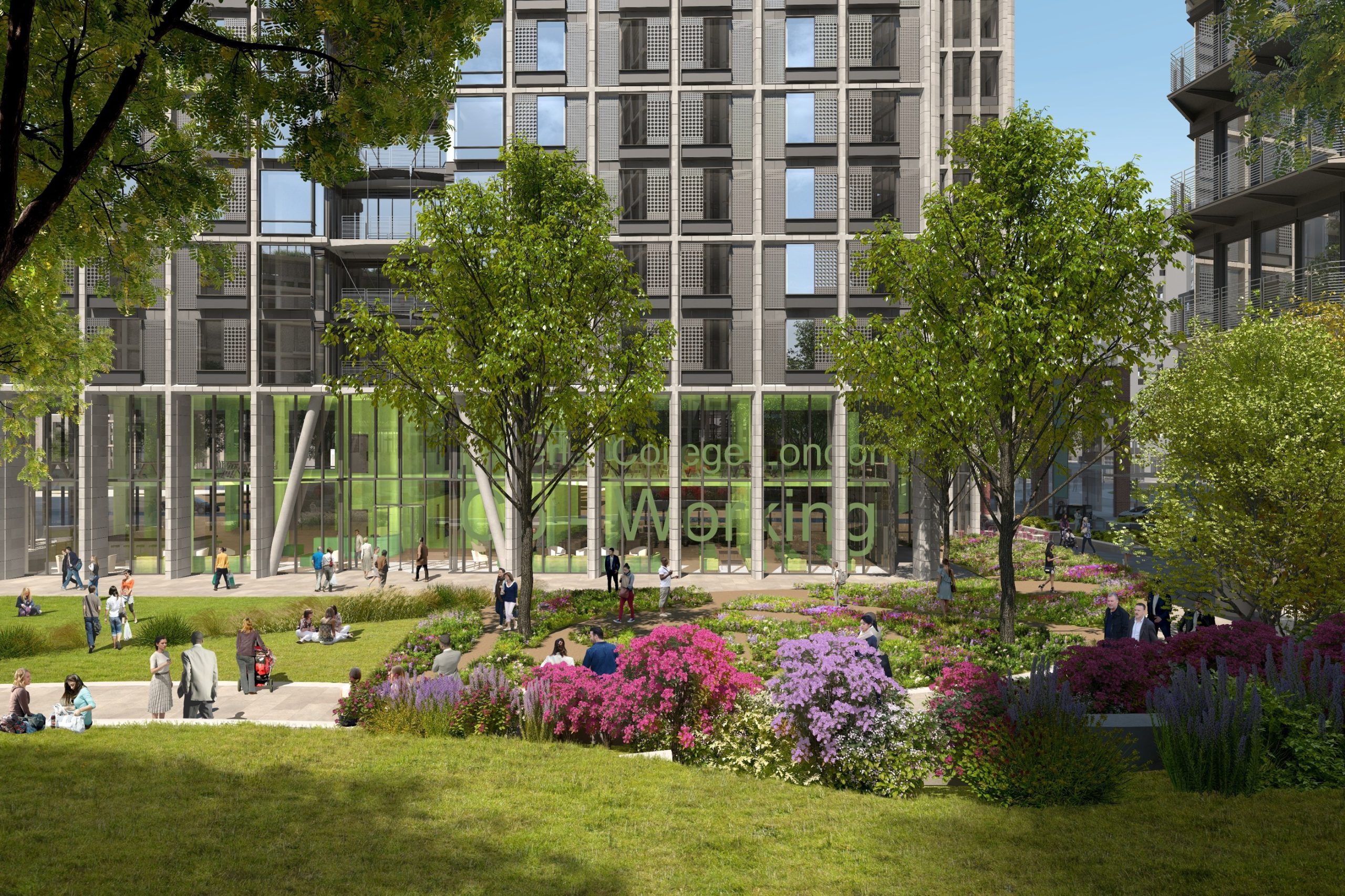 New-public-realm-and-building-F New public realm and building F